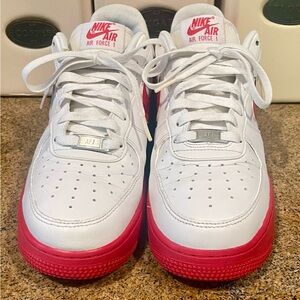 Nike AIR FORCE 1 LOW 'WHITE RED SOLE'